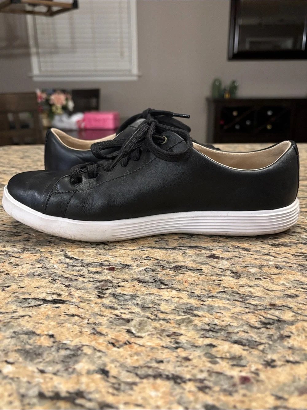 Cole Haan GrandPro Black Leather Lace Up Sneakers Women’s 8.5